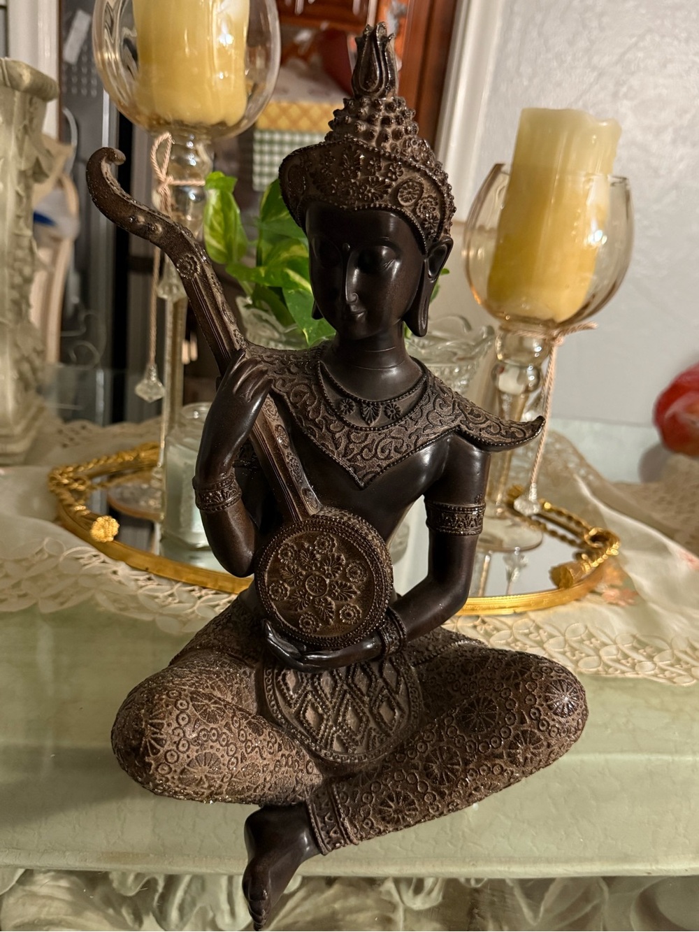 Thai Deity Musician Figurine Statue